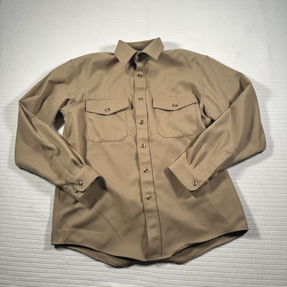 L.L. Bean Men’s Medium Tan Button Down Shirt Long Sleeve Casual